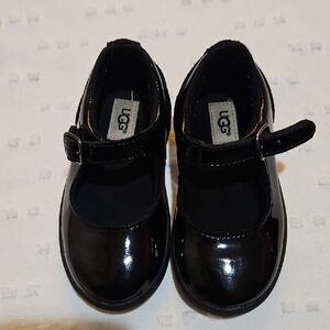 UGG Shiny Black Kids Dress Shoes